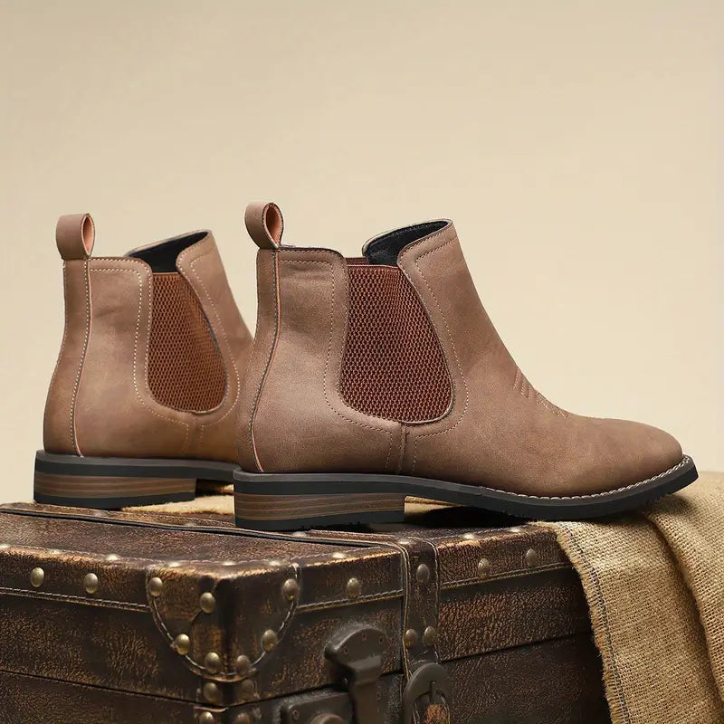MANSSINO™ | MENS LEATHER ANKLE BOOTS