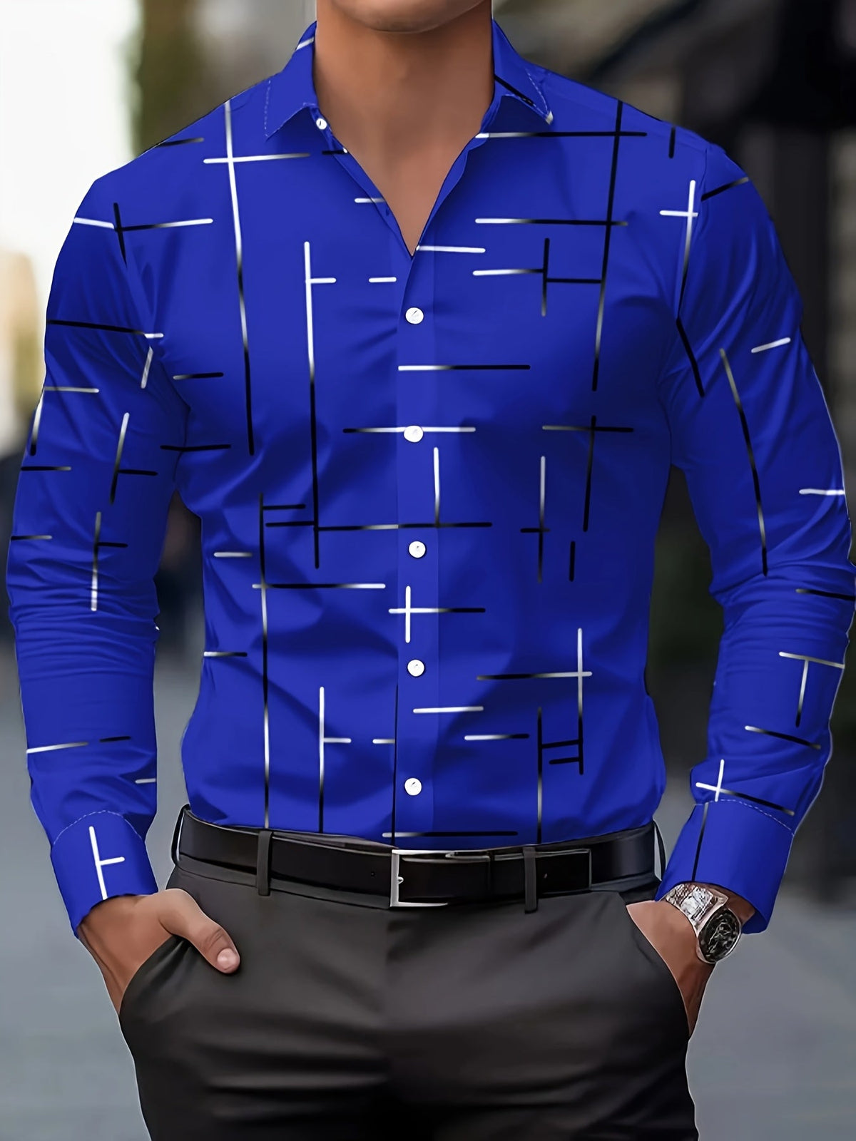 MANSSINO™ | Men's Geometric Print Shirt