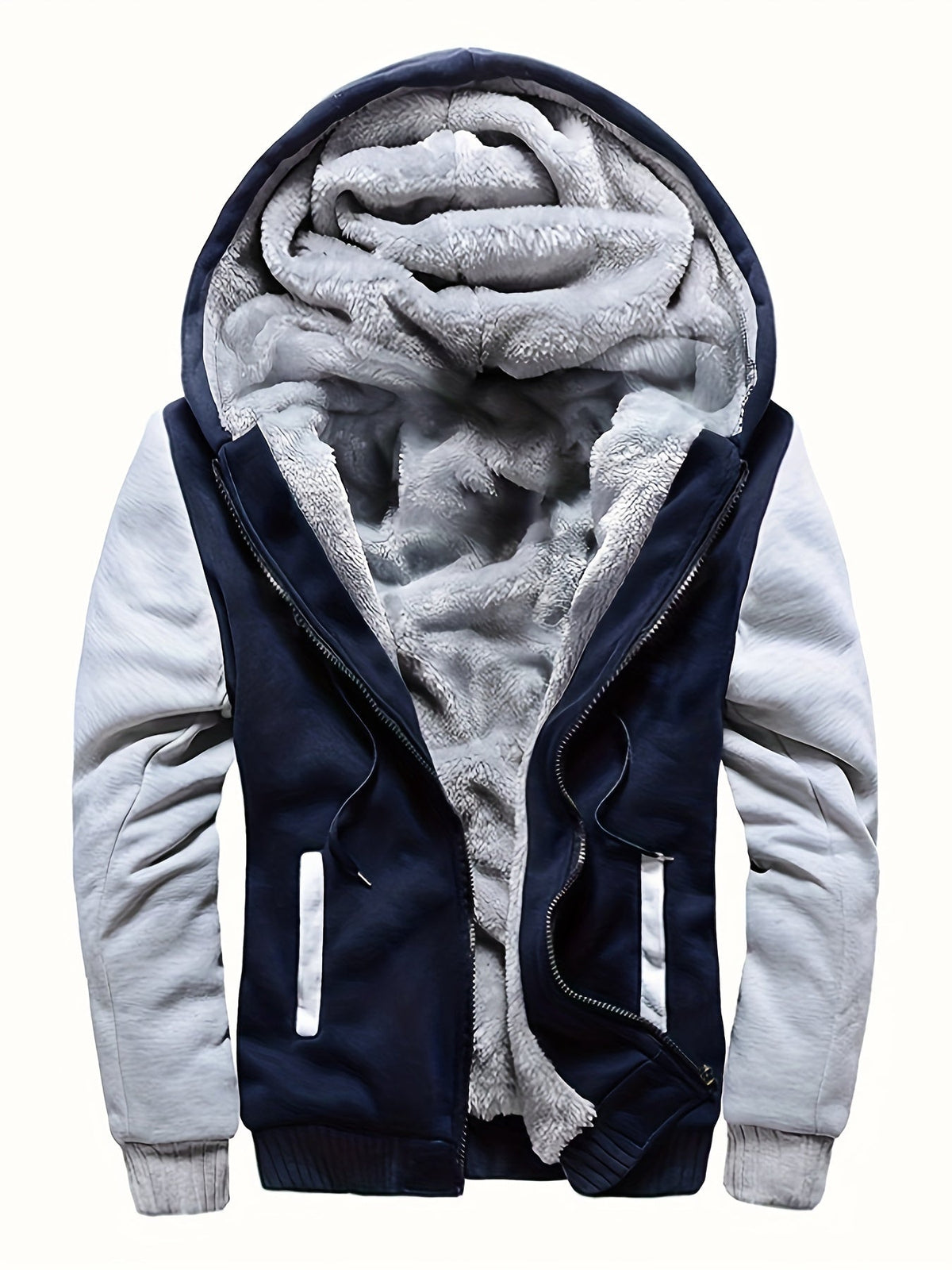 MANSSINO™ | Men's Patterned Hooded Zip-Up Sweatshirt