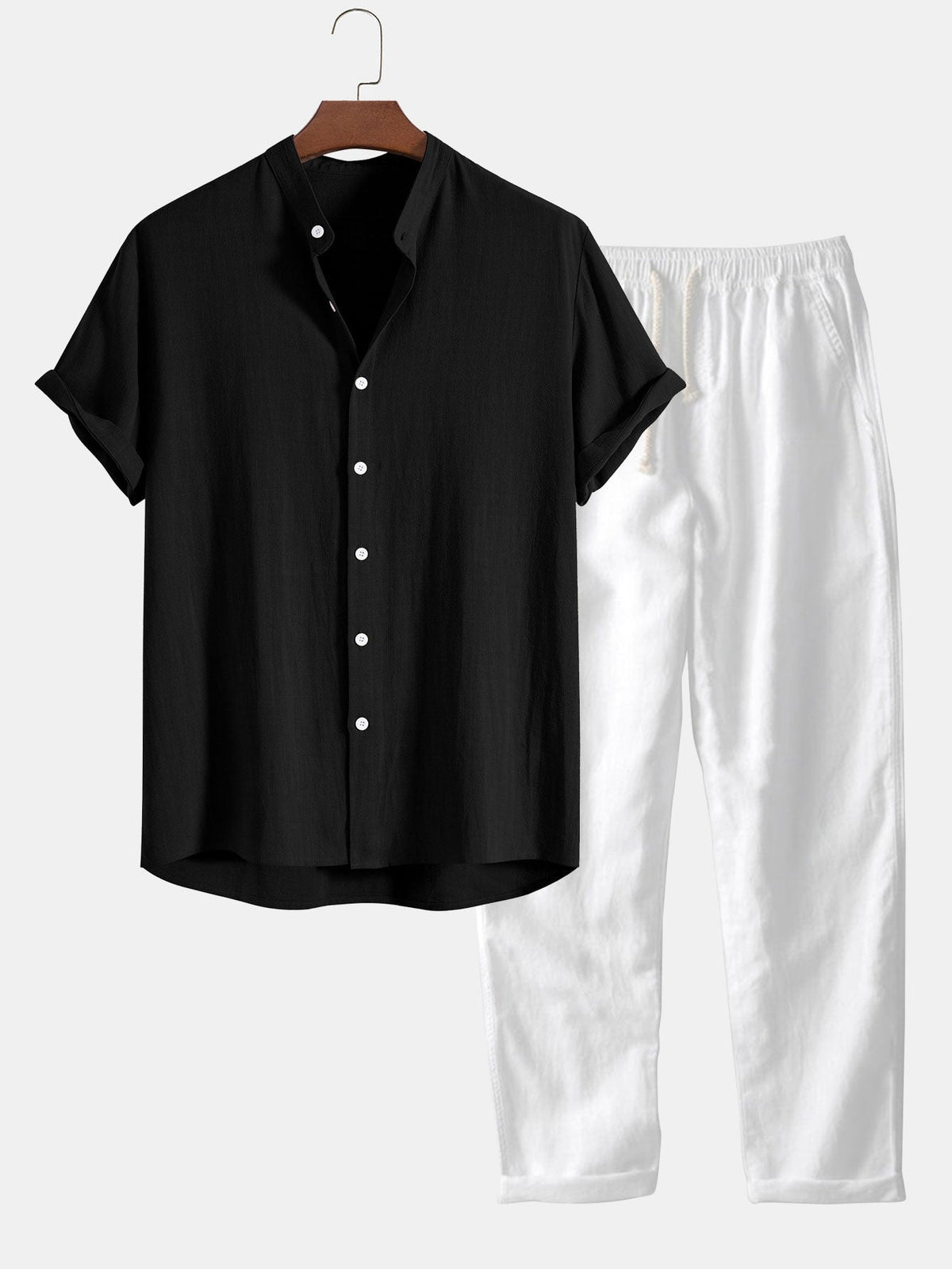 MANSSINO™ | Men's Stand Collar Shirt Trousers Set