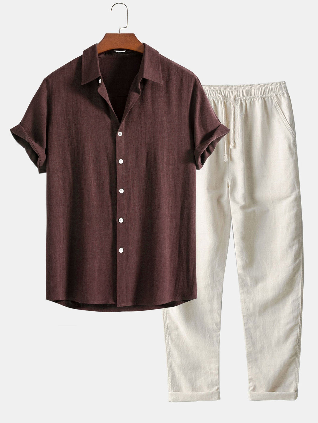 MANSSINO™ | Men's Stand Collar Shirt Trousers Set