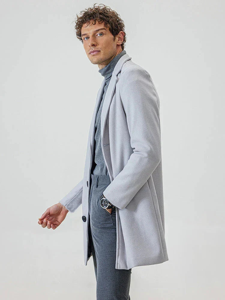 MANSSINO™ | Men’s Classic Single-Breasted Solid-Color Buckle Jacket