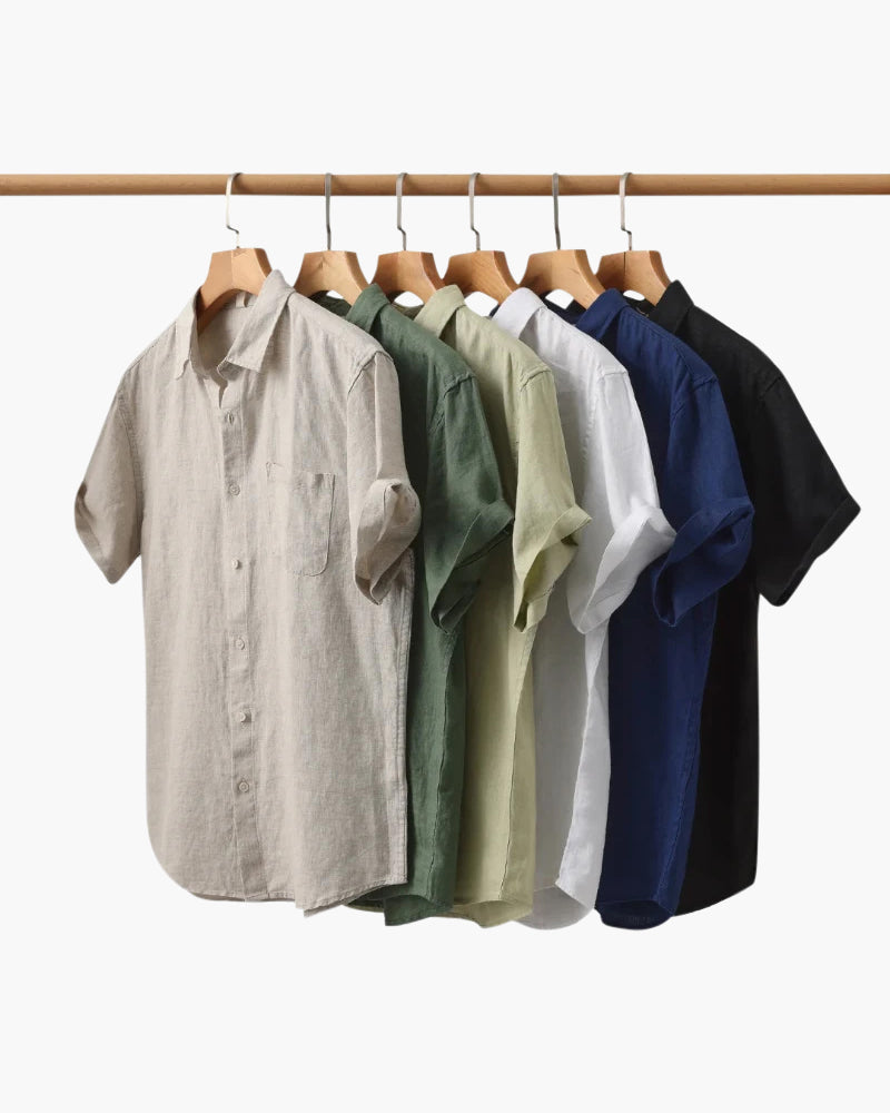MANSSINO™ | Short-sleeve linen shirt