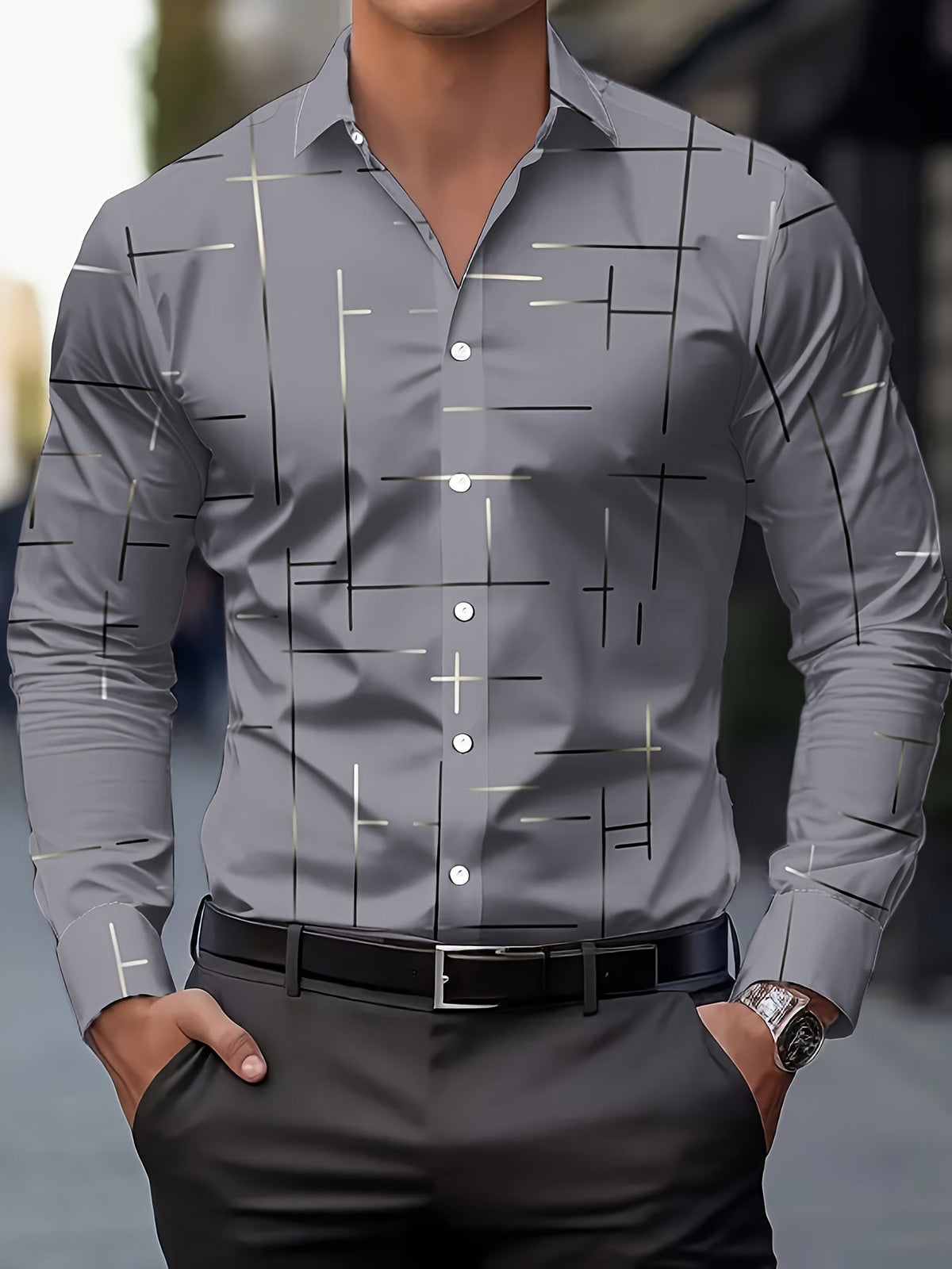 MANSSINO™ | Men's Geometric Print Shirt