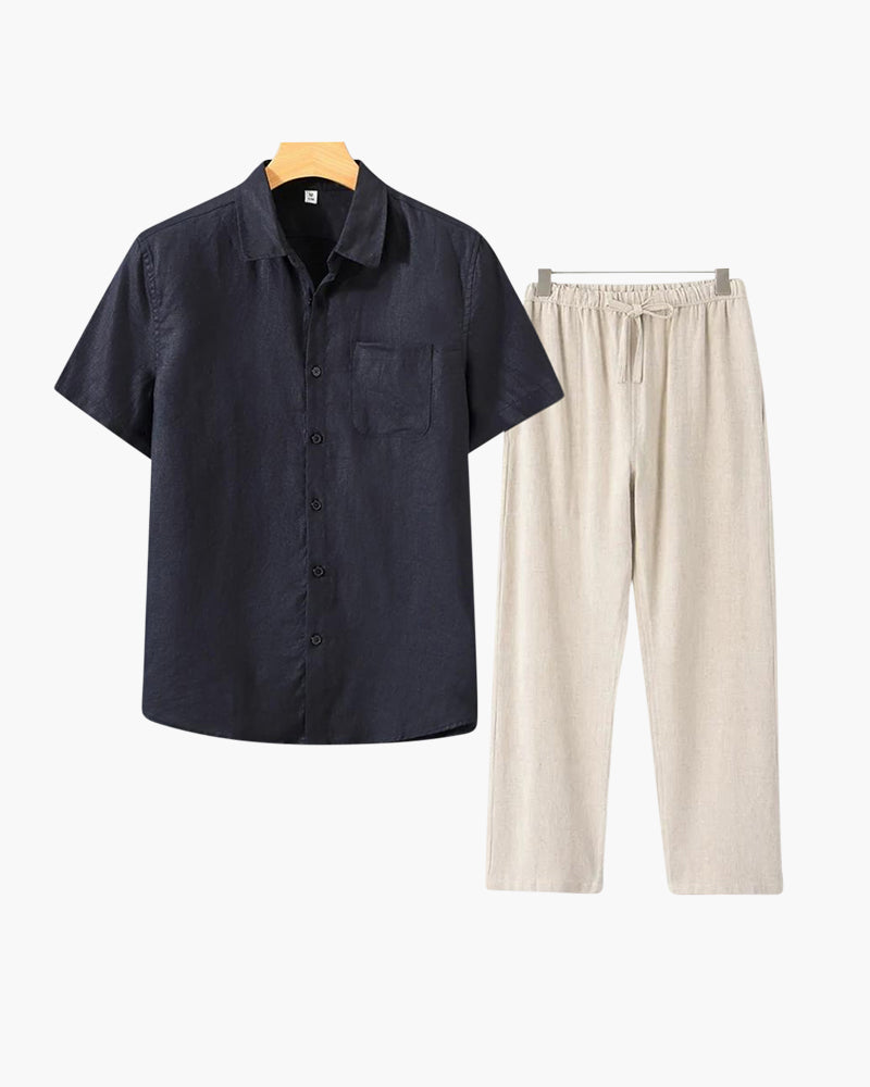 MANSSINO™ | Short-sleeve linen set