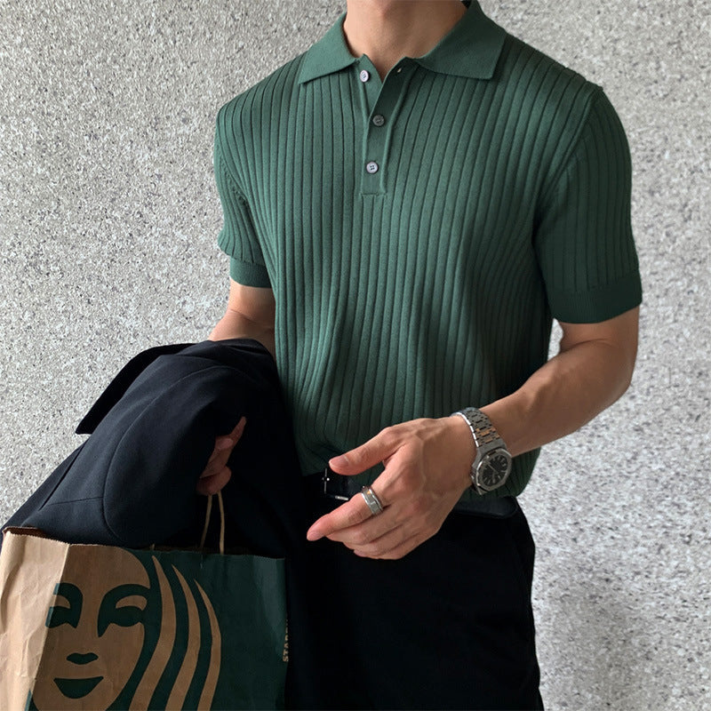 MANSSINO™ | Men's Ribbed Polo Shirt