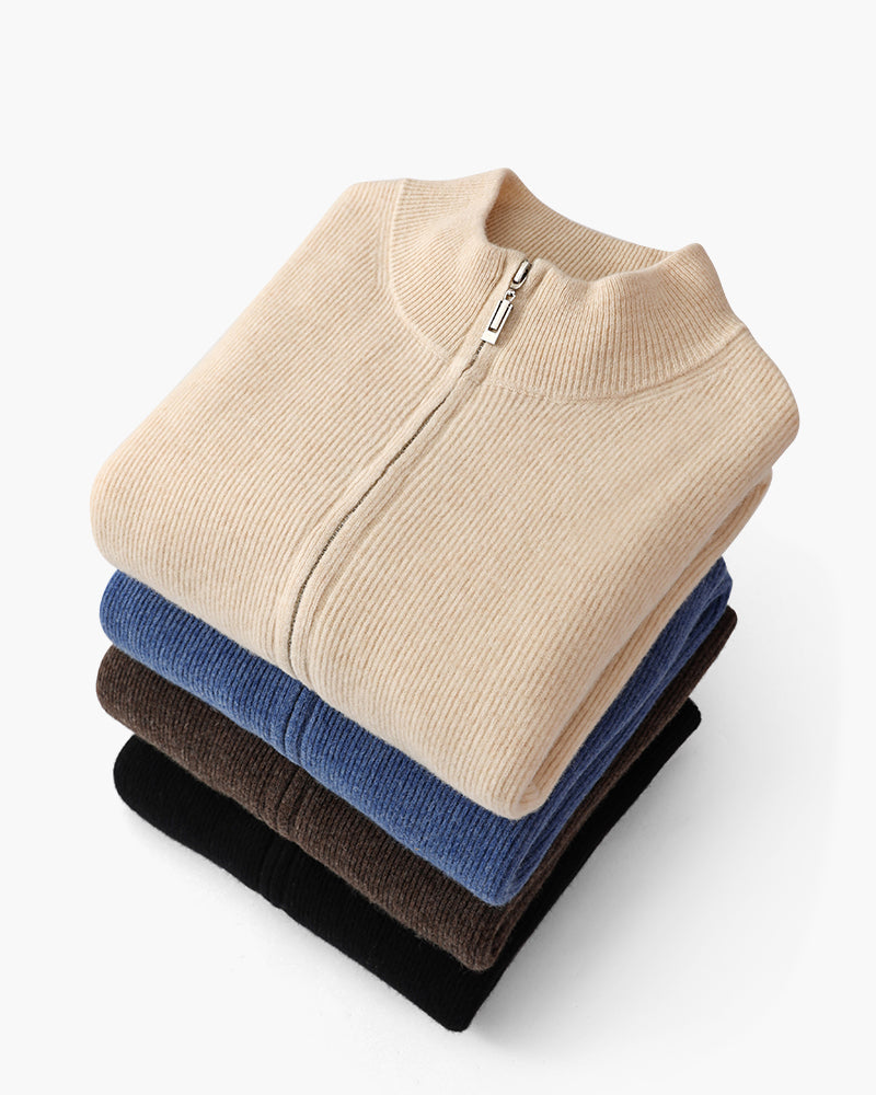MANSSINO™ | CASHMERE ZIP-UP