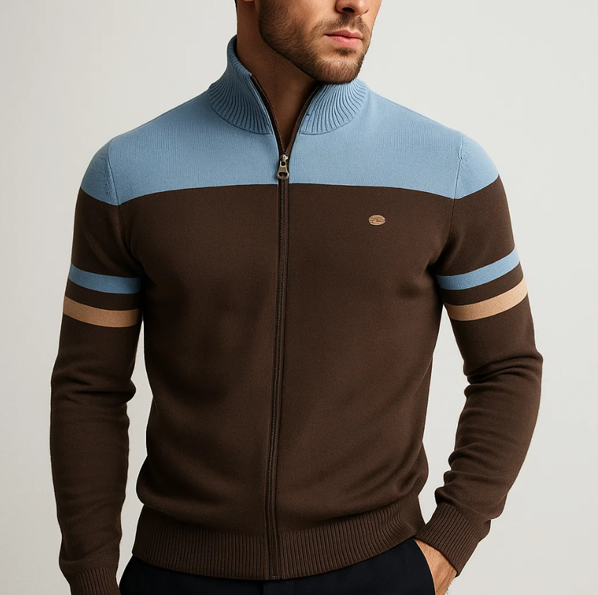 MANSSINO™ | Color-Block Zip-Up