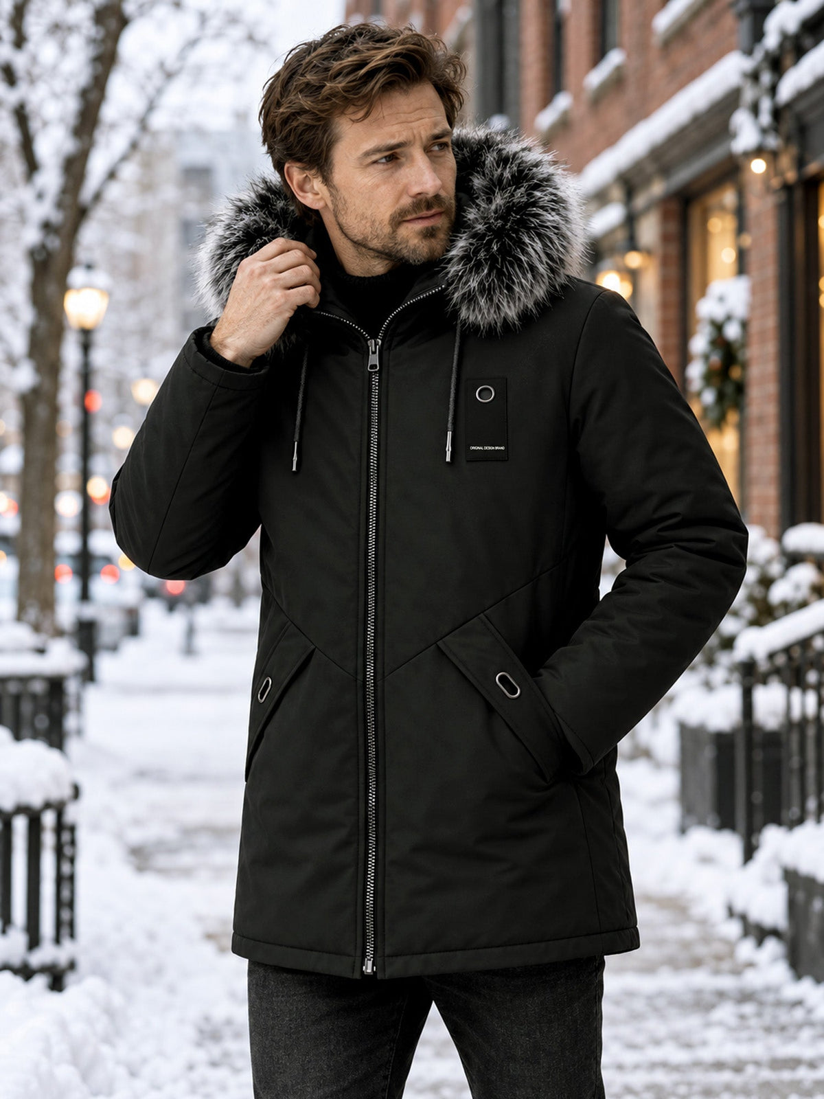 MANSSINO™ | Men's Windproof Hooded Thermal Mid-Length Parka Jacket
