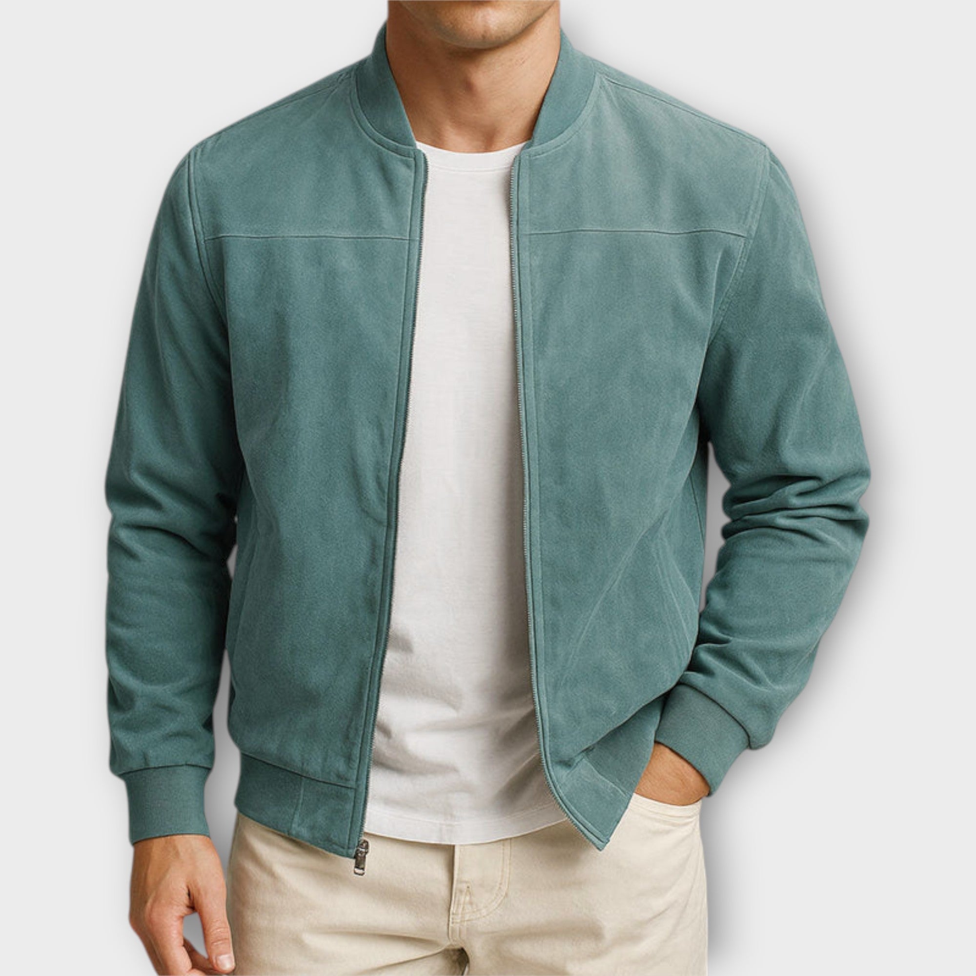 MANSSINO™ | Suede Bomber Jacket