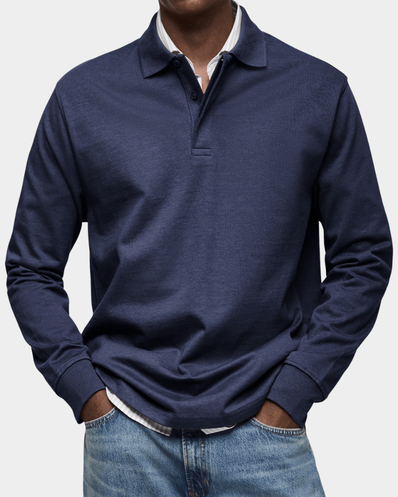 MANSSINO™ | Men's Long-Sleeve Cotton Polo