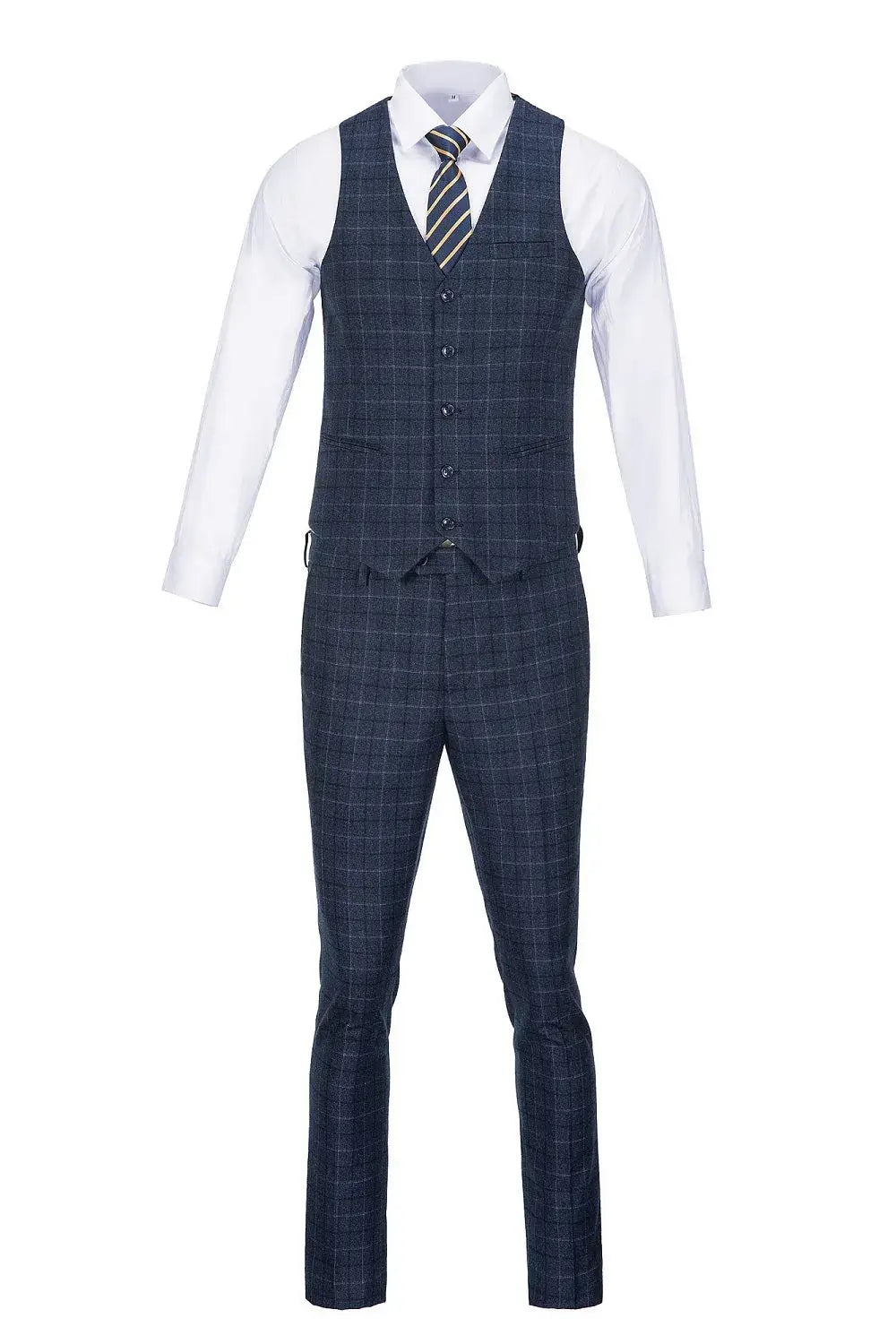 MANSSINO™ | Men's Classic Fit Plaid 3-Piece Suit