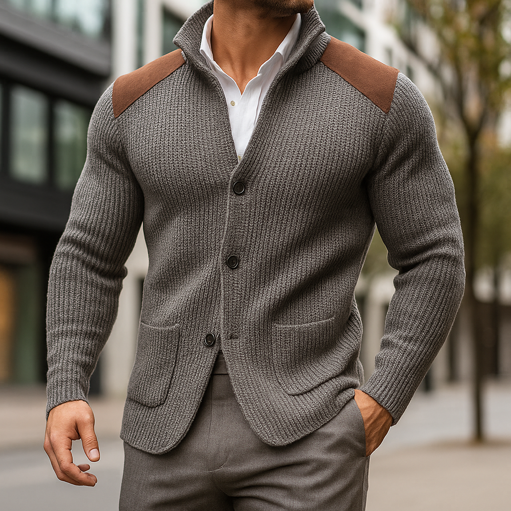 MANSSINO™ | Mens Textured-Knit Blazer