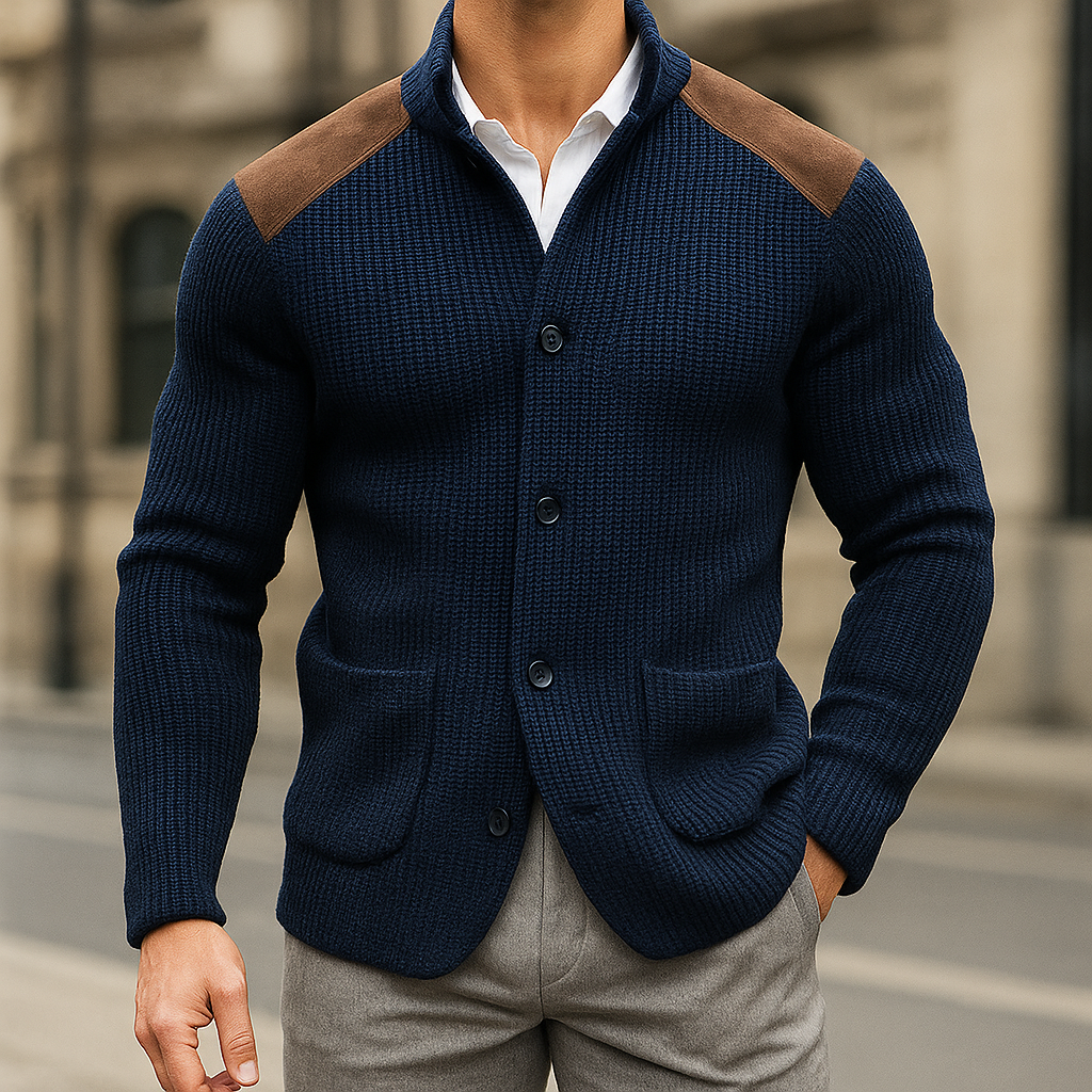 MANSSINO™ | Mens Textured-Knit Blazer