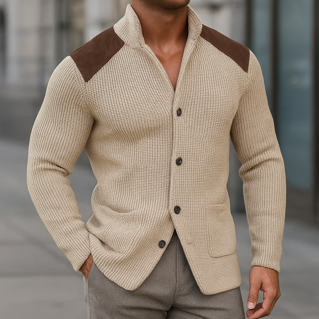 MANSSINO™ | Mens Textured-Knit Blazer