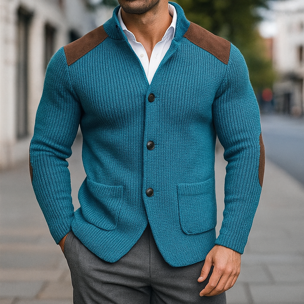 MANSSINO™ | Mens Textured-Knit Blazer