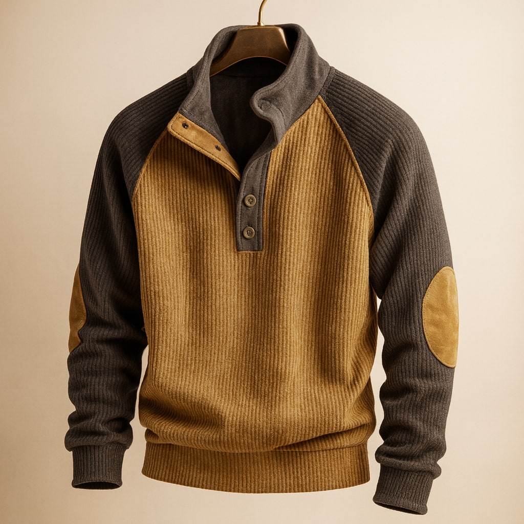 MANSSINO™ | Men's Cable-Knit Henley Sweater