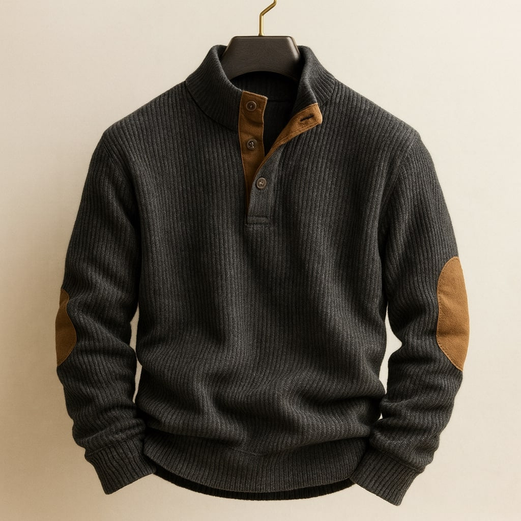MANSSINO™ | Men's Cable-Knit Henley Sweater