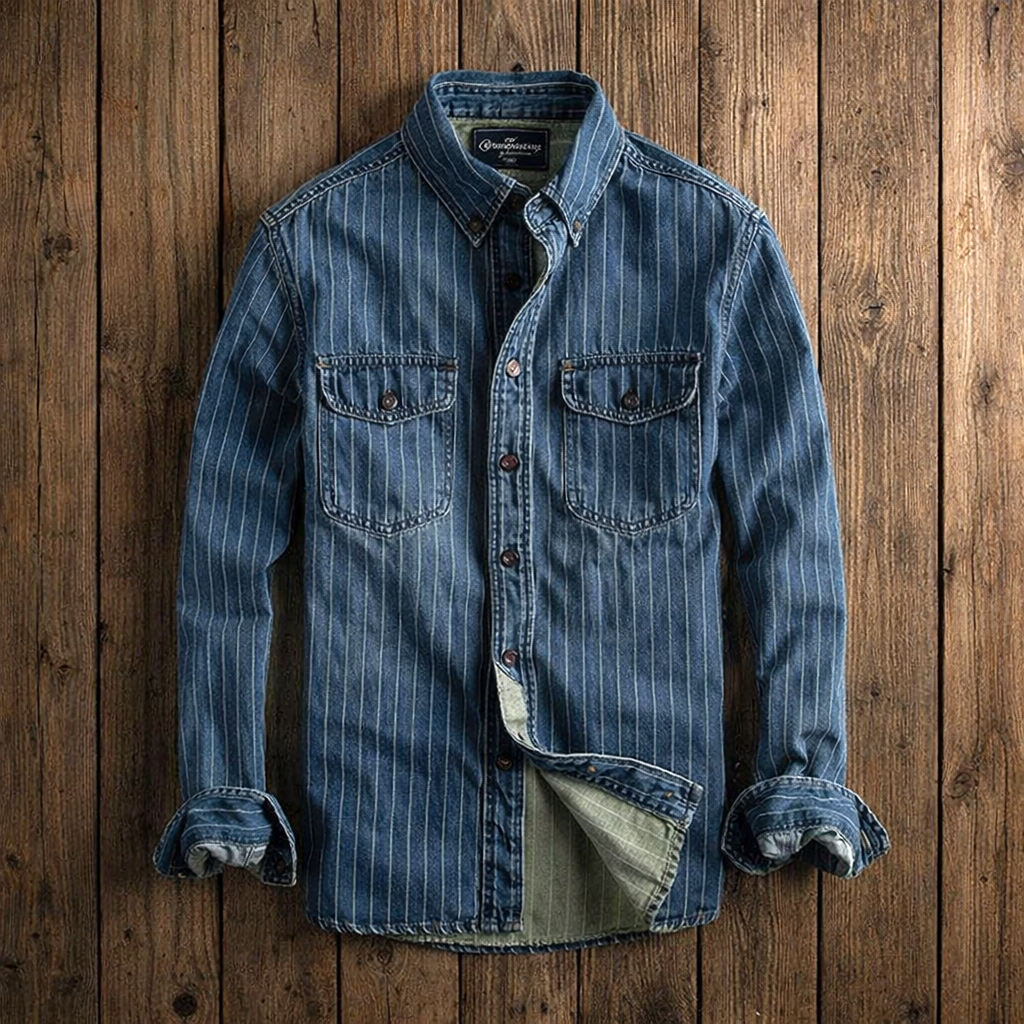 MANSSINO™ | Long-Sleeve Striped Shirt