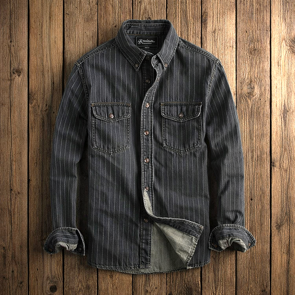 MANSSINO™ | Long-Sleeve Striped Shirt