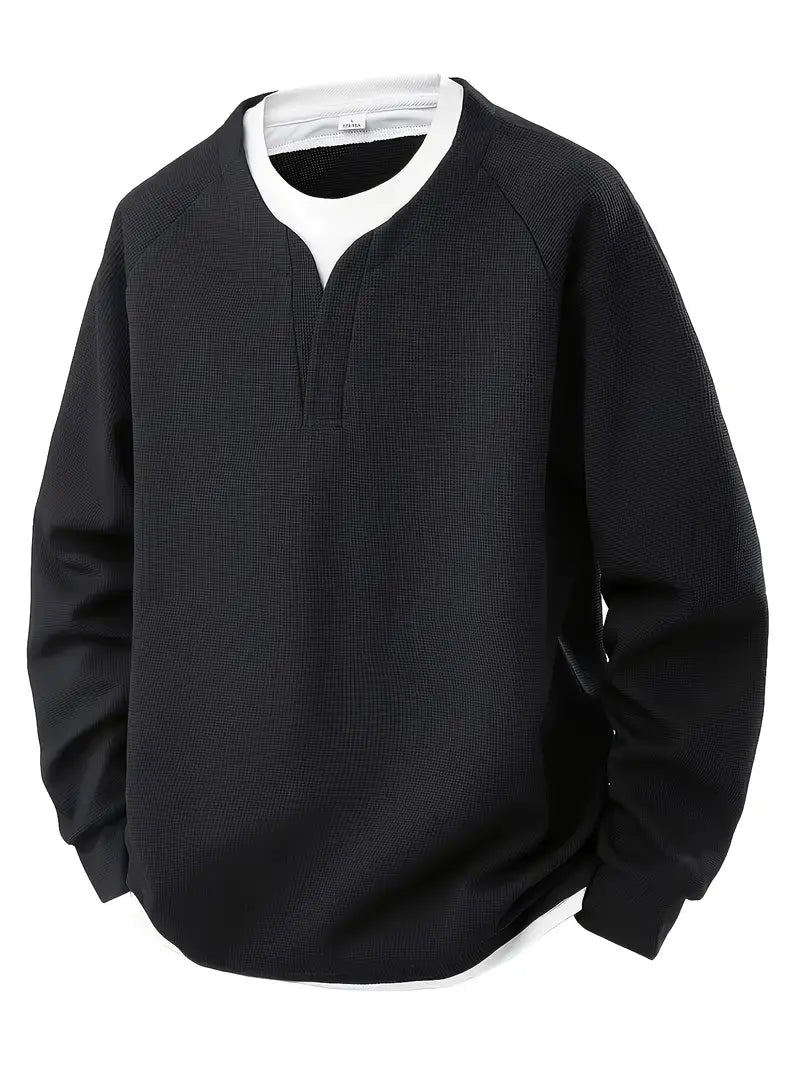MANSSINO™ | Layered-Effect Long-Sleeve T-Shirt