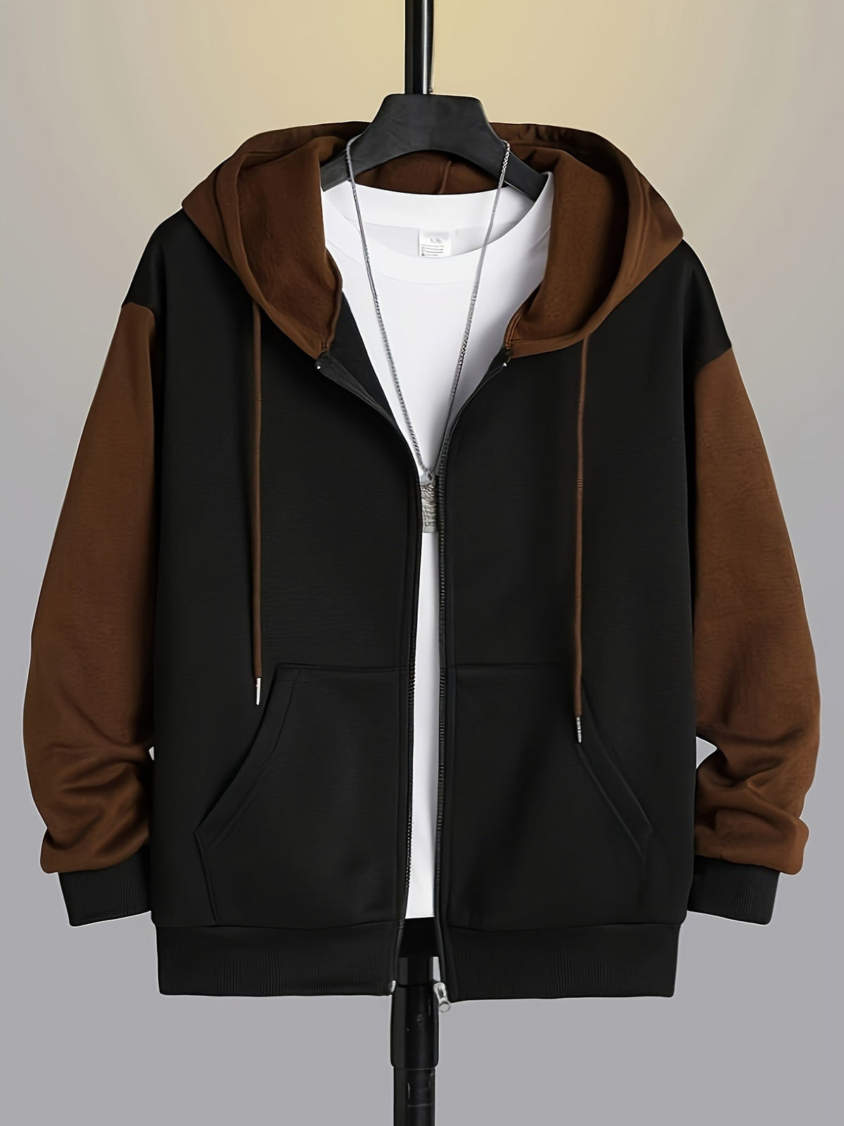 MANSSINO™ | Colour-Block Zip-Up Hoodie