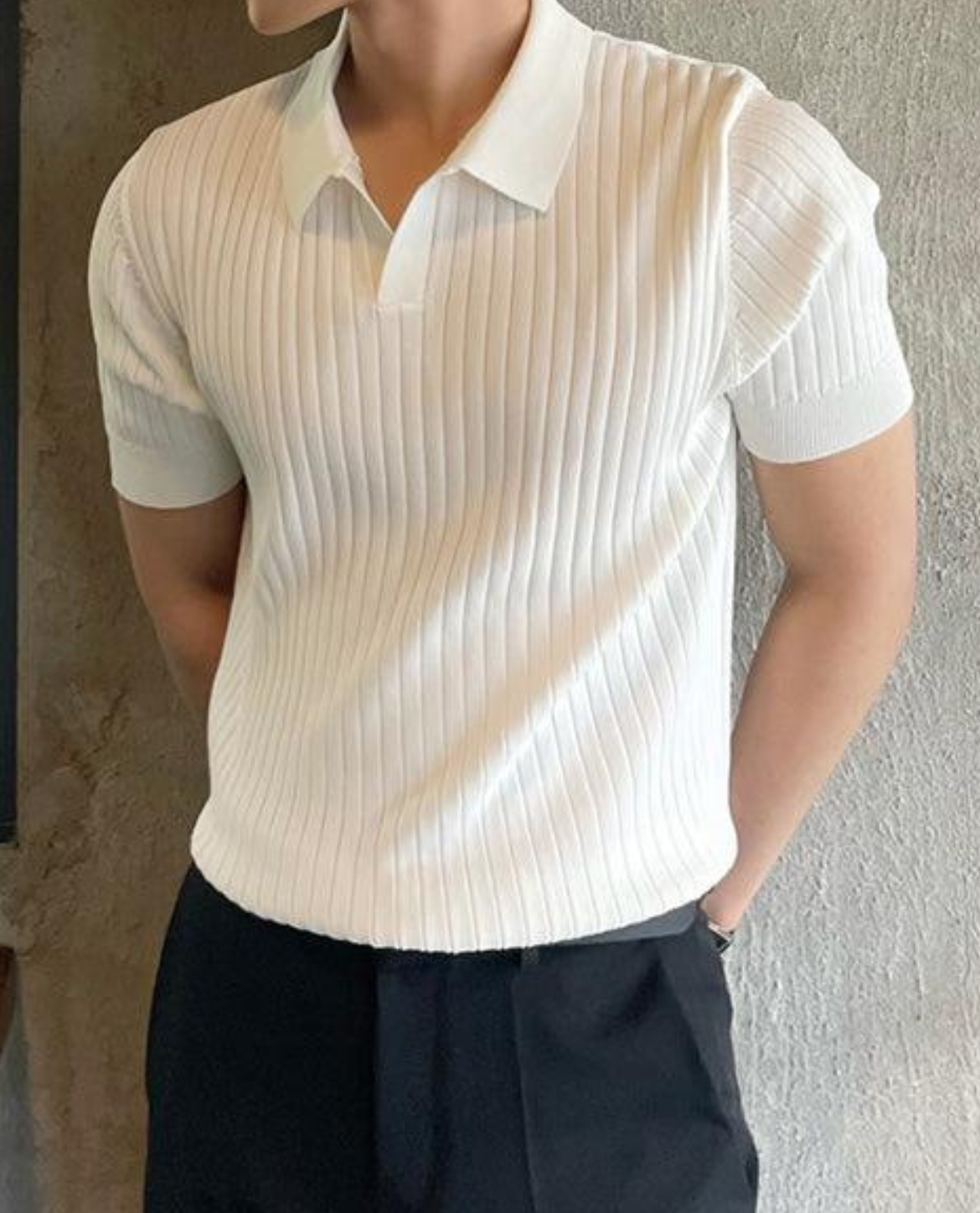 MANSSINO™ | Men's Ribbed Slim-Fit Polo