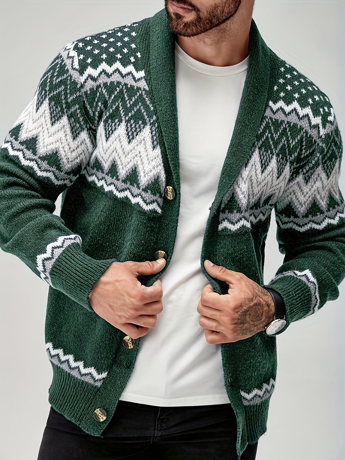 MANSSINO™ | Men's Geometric Knit Jacket