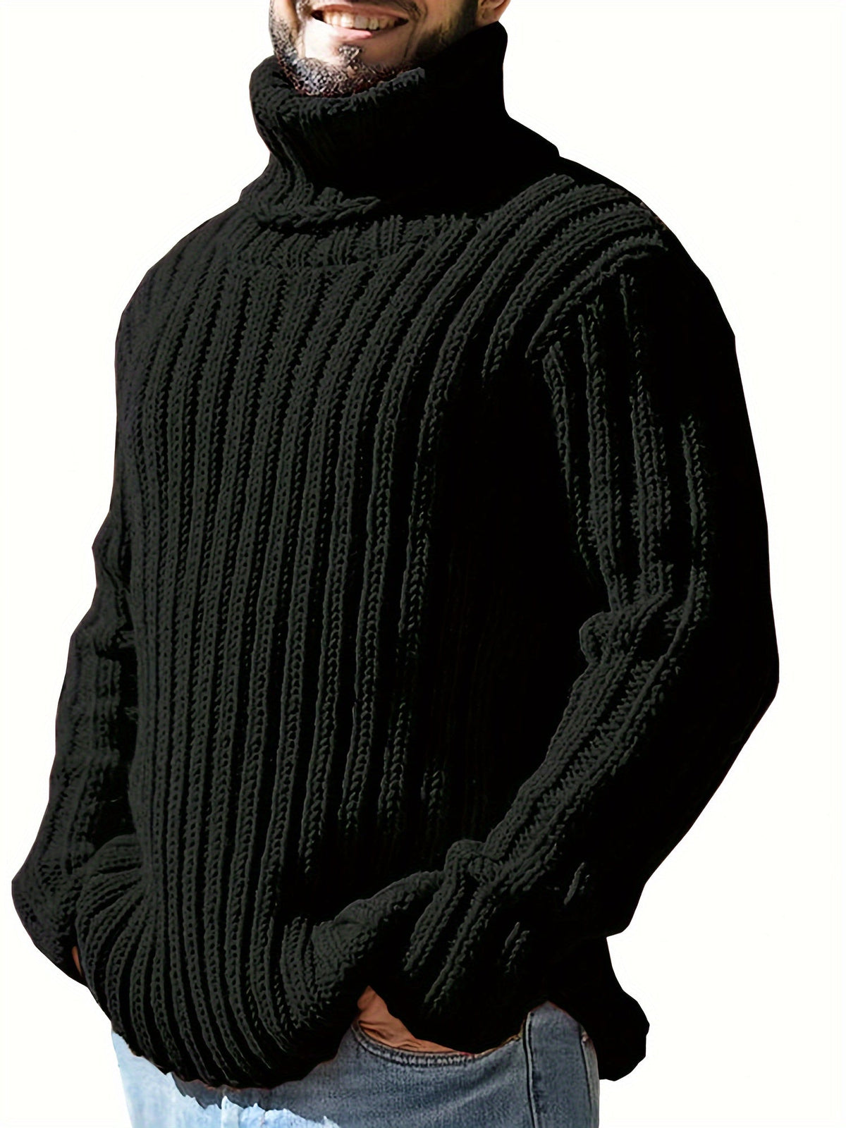 MANSSINO™ | Textured High-Neck Sweater for Men