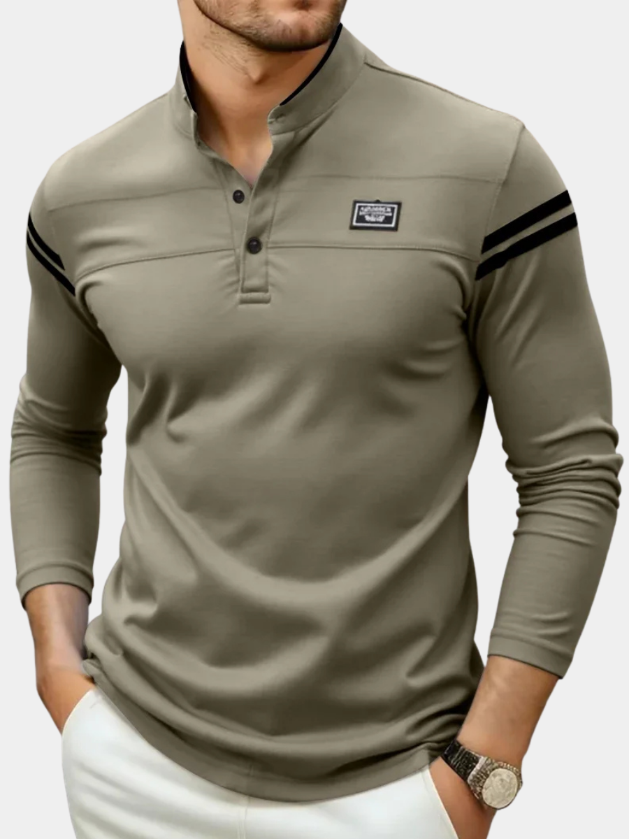 MANSSINO™ | Modern Long Sleeve Henley Top