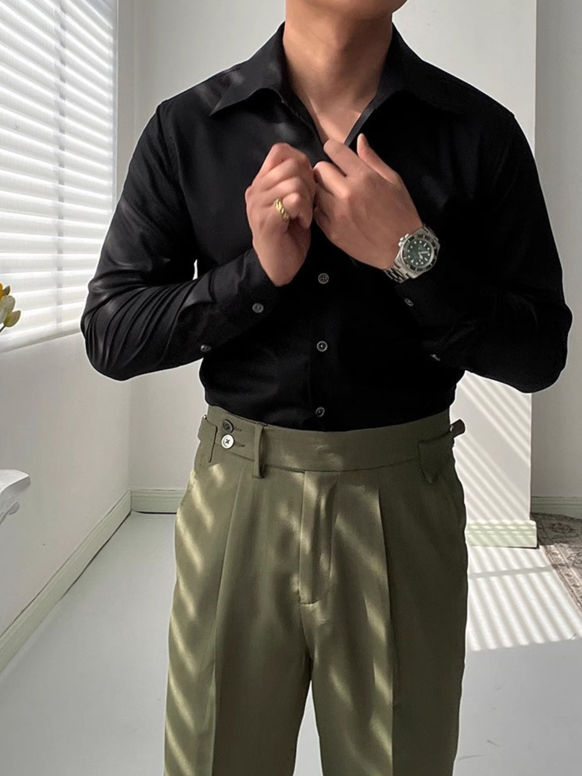 MANSSINO™ | MEN'S BAMBOO V-NECK SHIRT