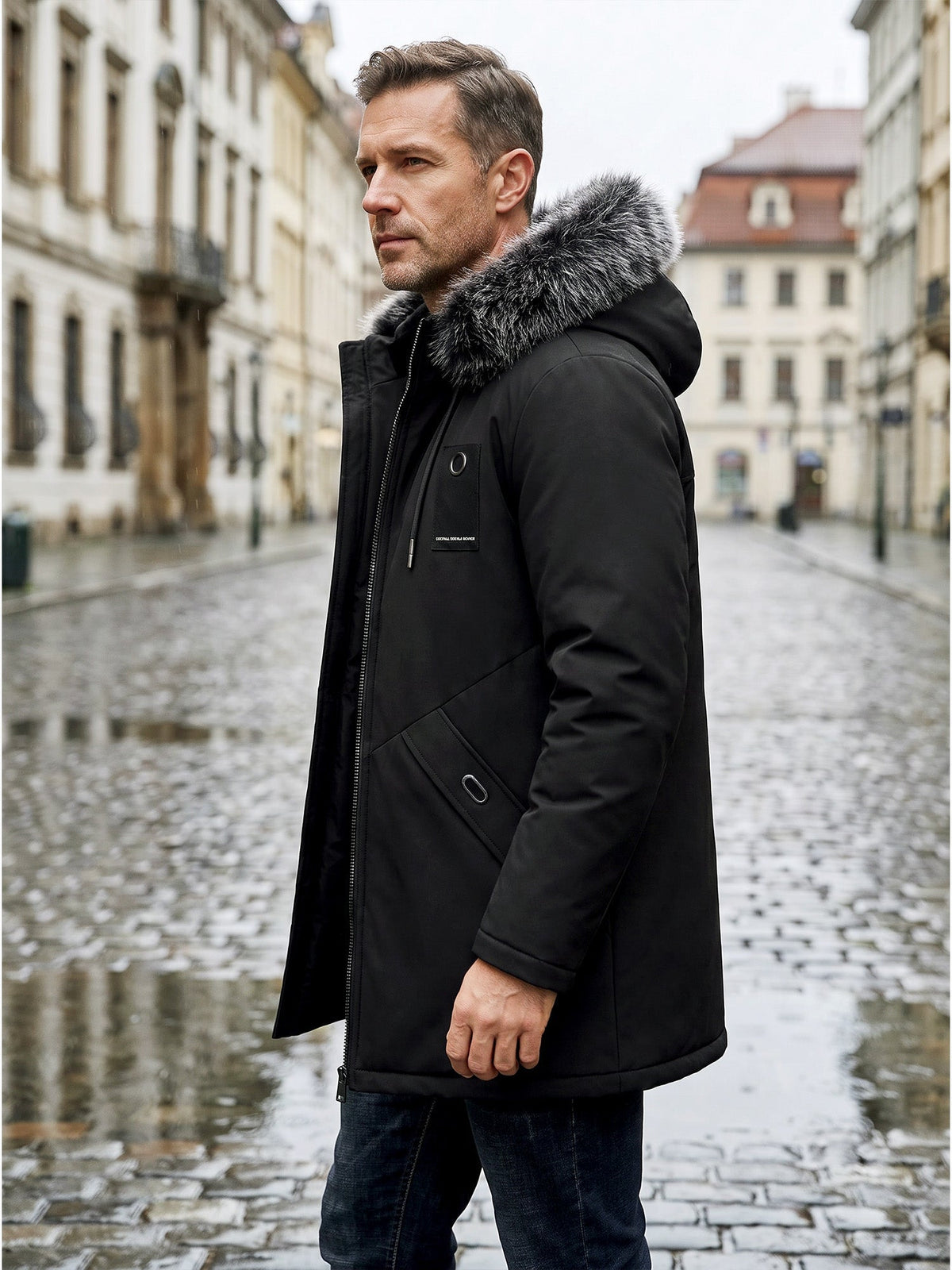 MANSSINO™ | Men's Windproof Hooded Thermal Mid-Length Parka Jacket