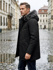 MANSSINO™ | Men's Windproof Hooded Thermal Mid-Length Parka Jacket