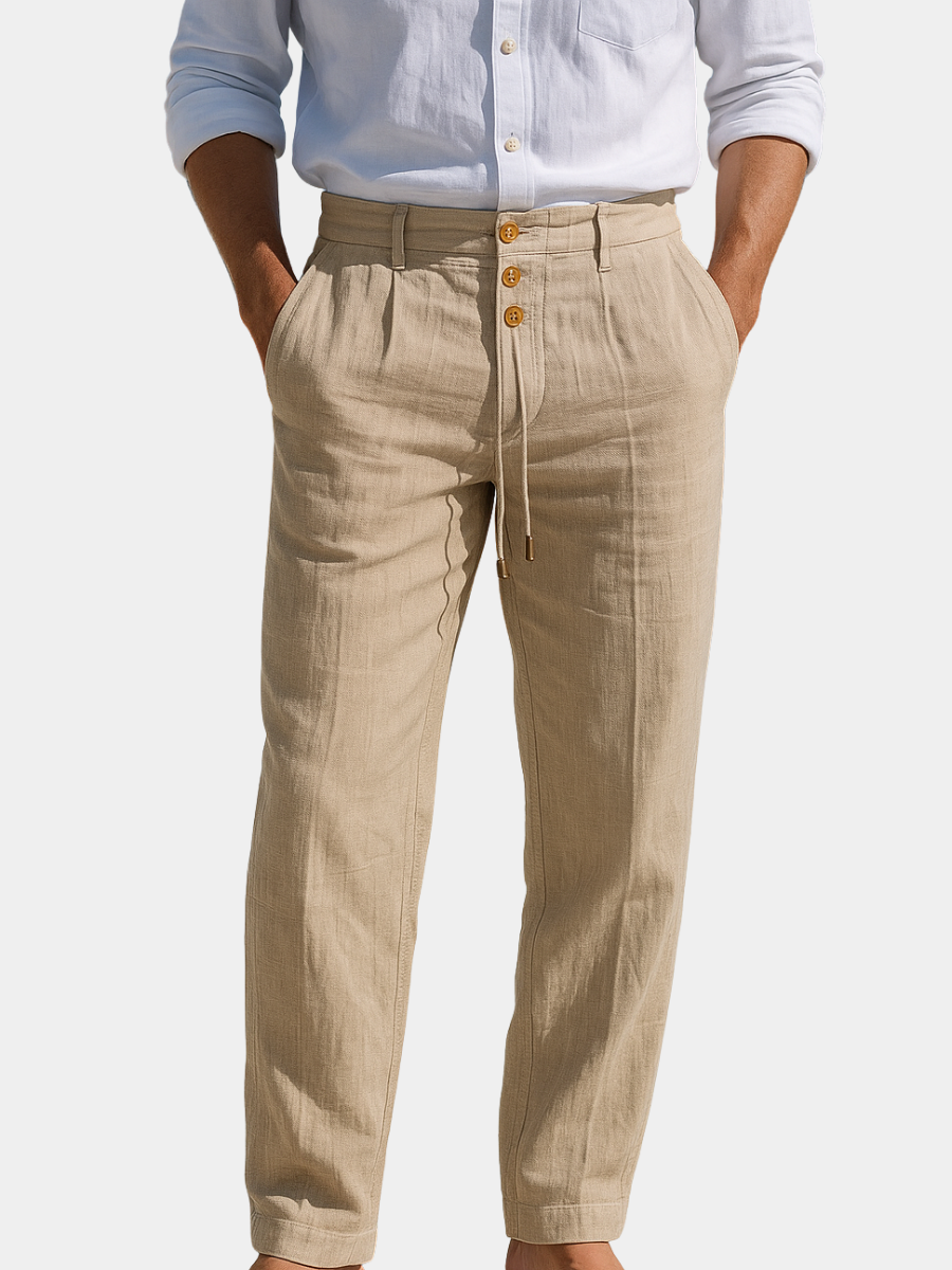 MANSSINO™ | Men's Breathable Linen Adjustable-Waist Trousers
