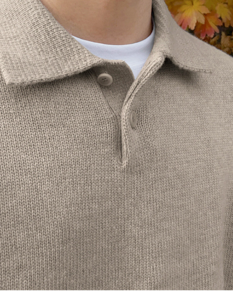 MANSSINO™ | WOOL BUTTONED HALF-ZIP