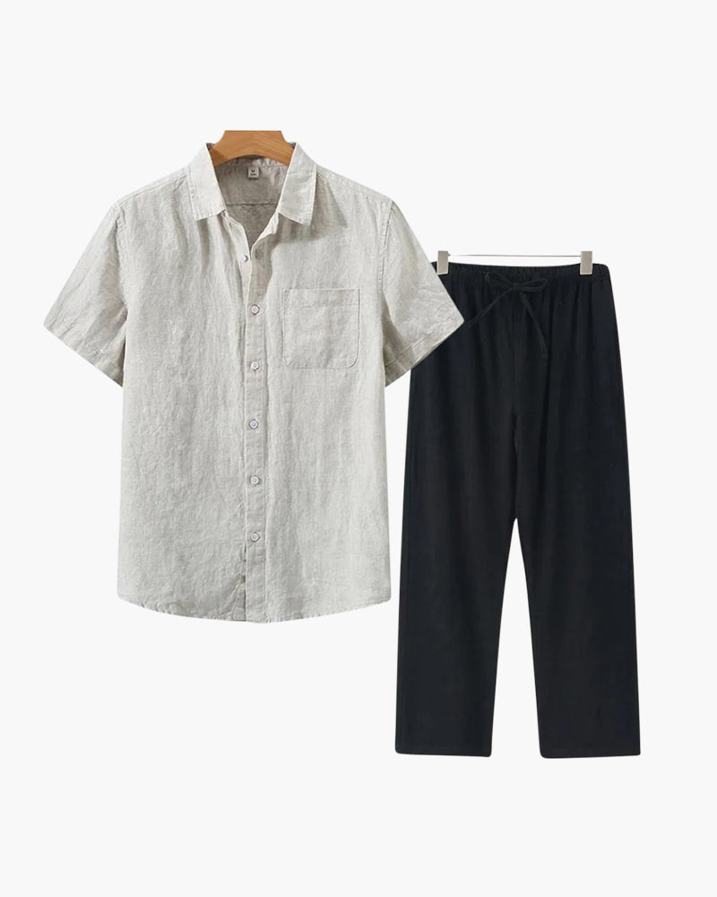MANSSINO™ | Short-sleeve linen set