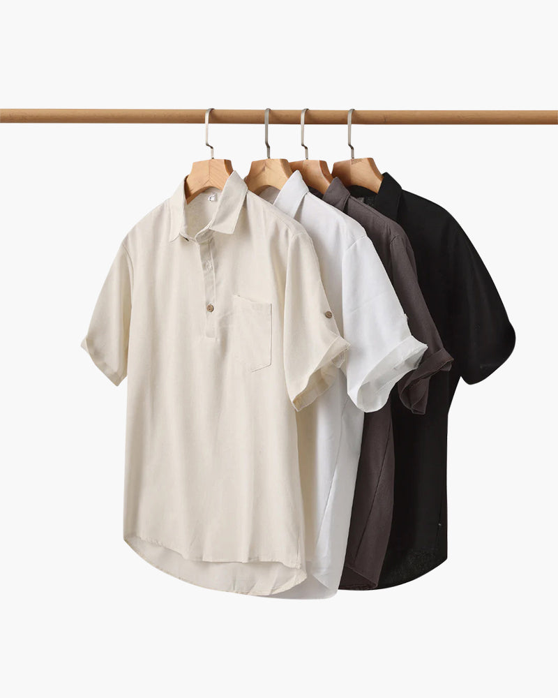 MANSSINO™ | Linen polo shirt
