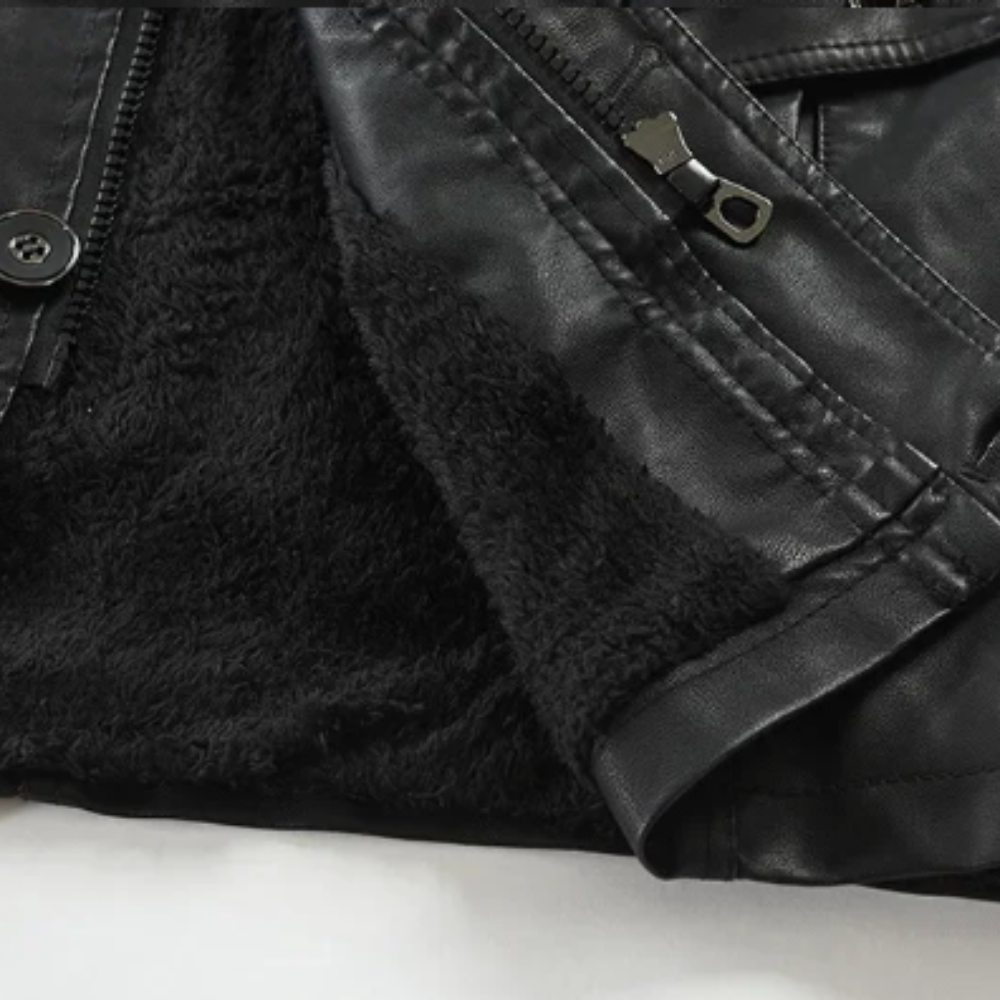 MANSSINO™ | Elegant Long Leather Biker Jacket