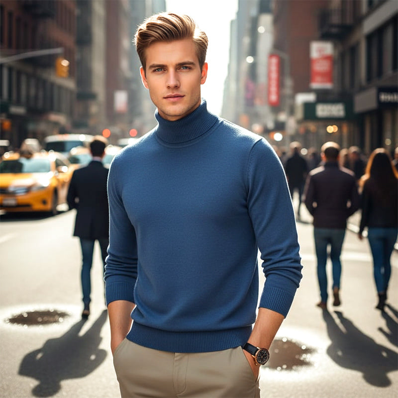 MANSSINO™ | Men's Solid-Color Premium Turtleneck Sweater