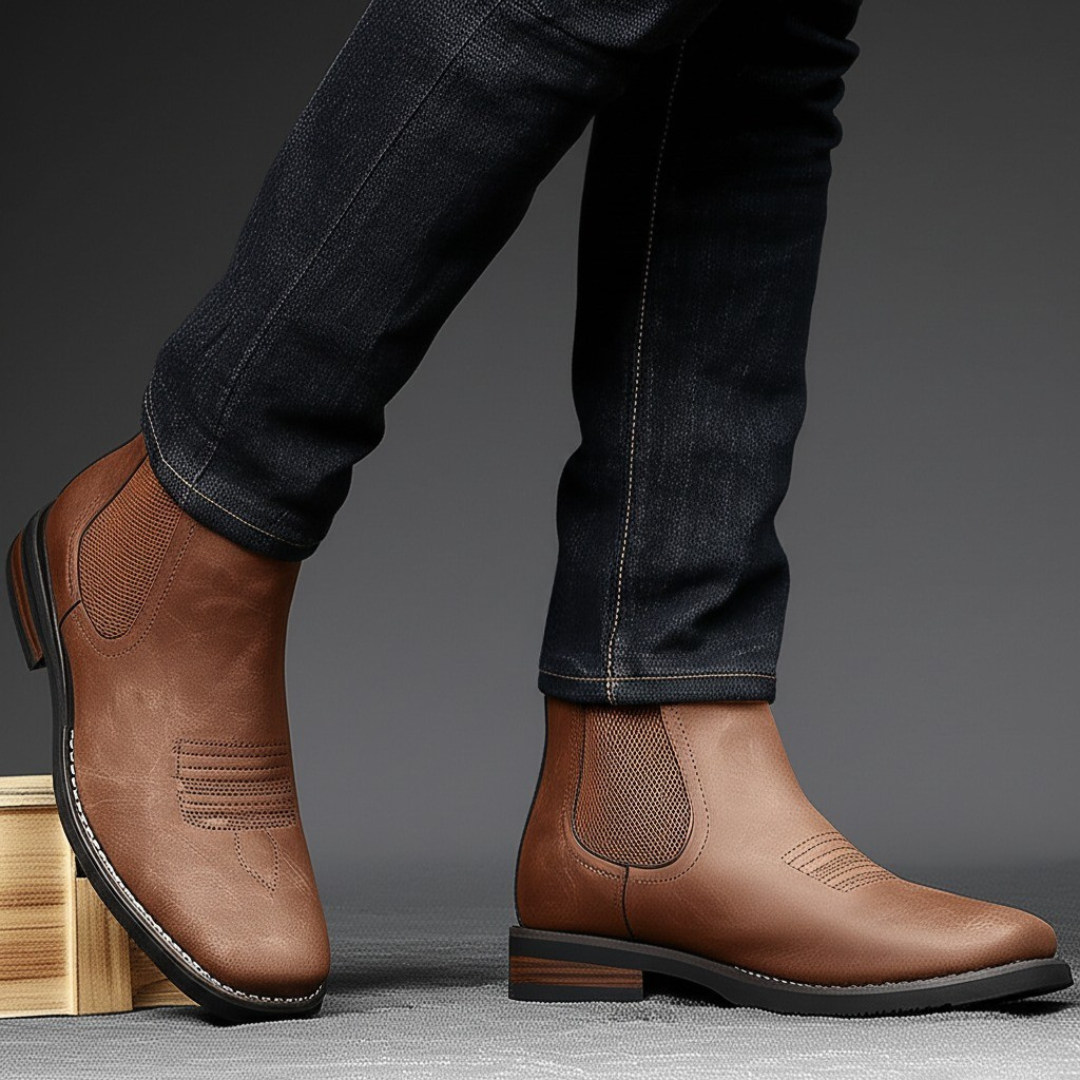 MANSSINO™ | MENS LEATHER ANKLE BOOTS