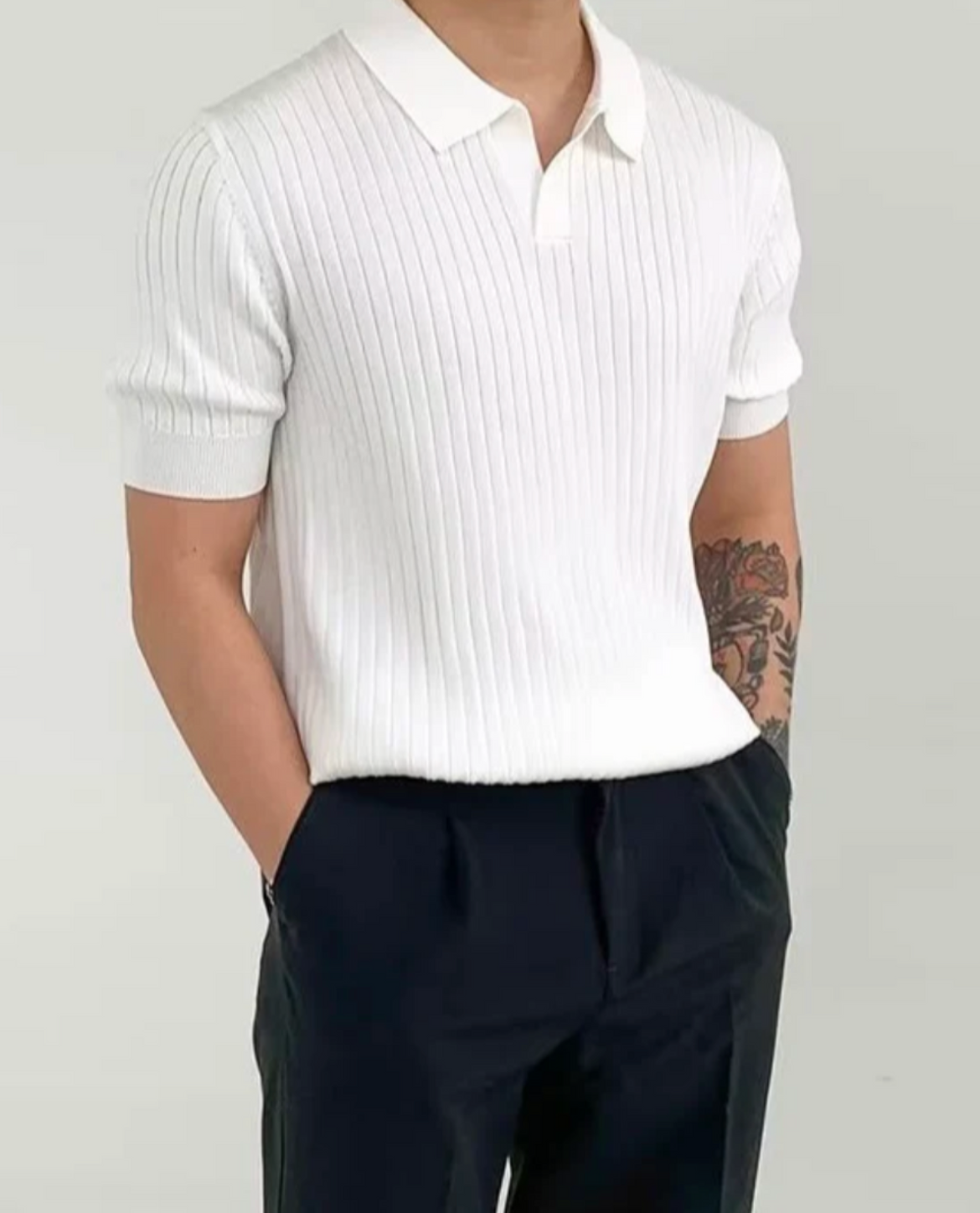 MANSSINO™ | Men's Ribbed Slim-Fit Polo