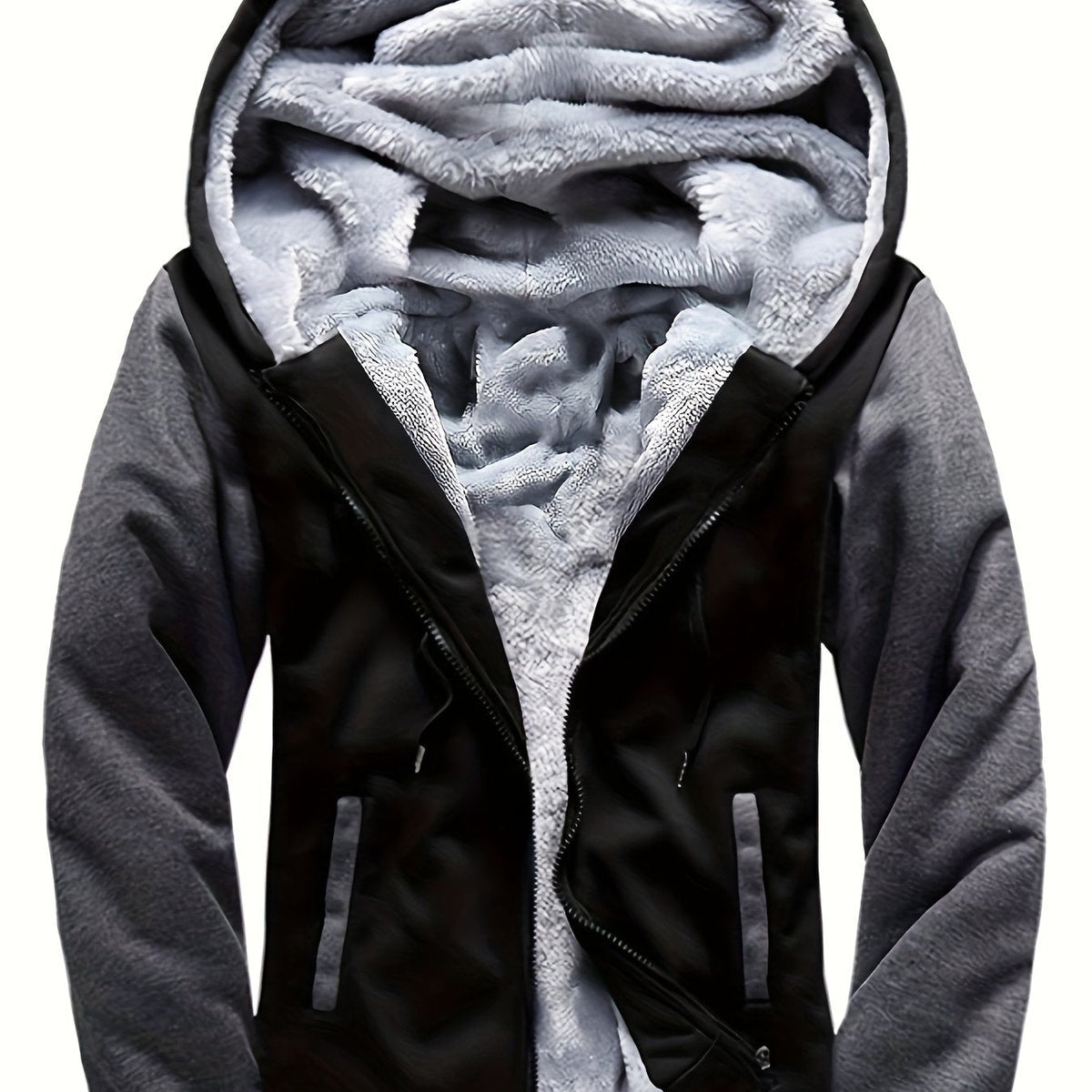 MANSSINO™ | Men's Patterned Hooded Zip-Up Sweatshirt