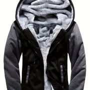 MANSSINO™ | Men's Patterned Hooded Zip-Up Sweatshirt