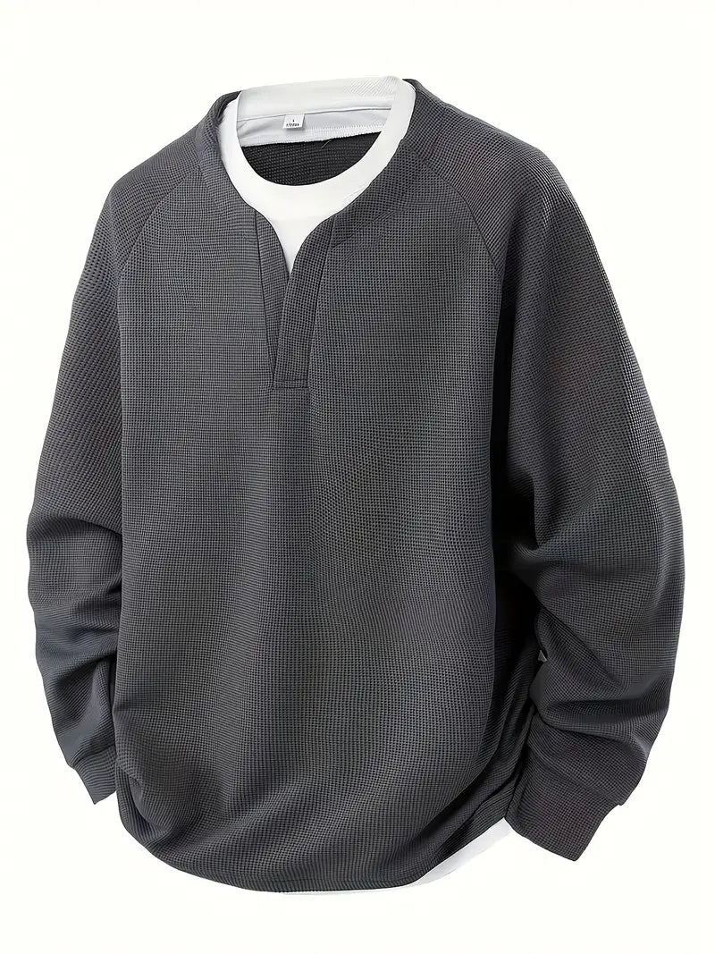 MANSSINO™ | Layered-Effect Long-Sleeve T-Shirt