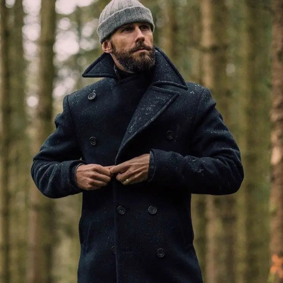 MANSSINO™ | Wool Peacoat