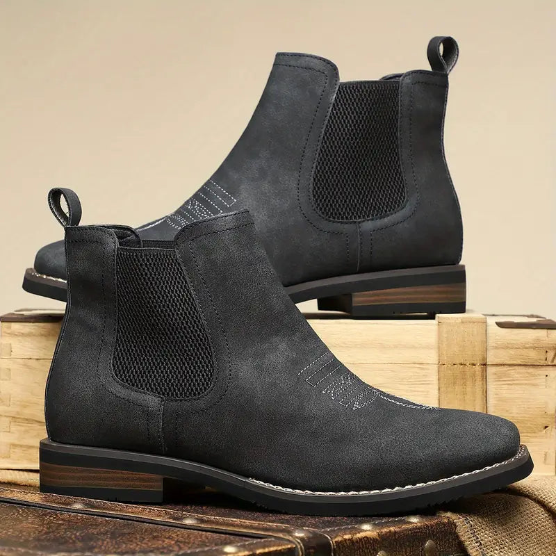 MANSSINO™ | MENS LEATHER ANKLE BOOTS