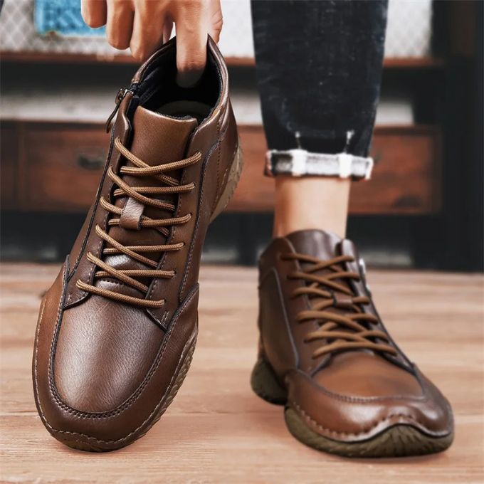 MANSSINO™ | MENS LEATHER ANKLE BOOTS