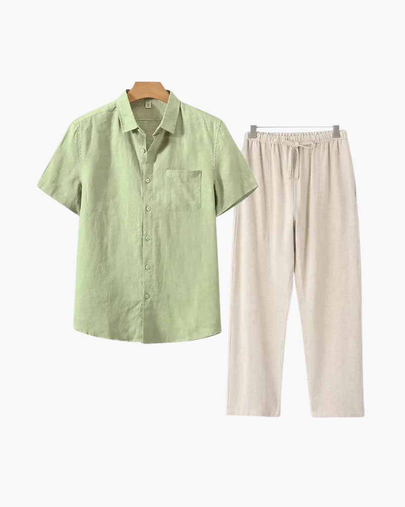 MANSSINO™ | Short-sleeve linen set