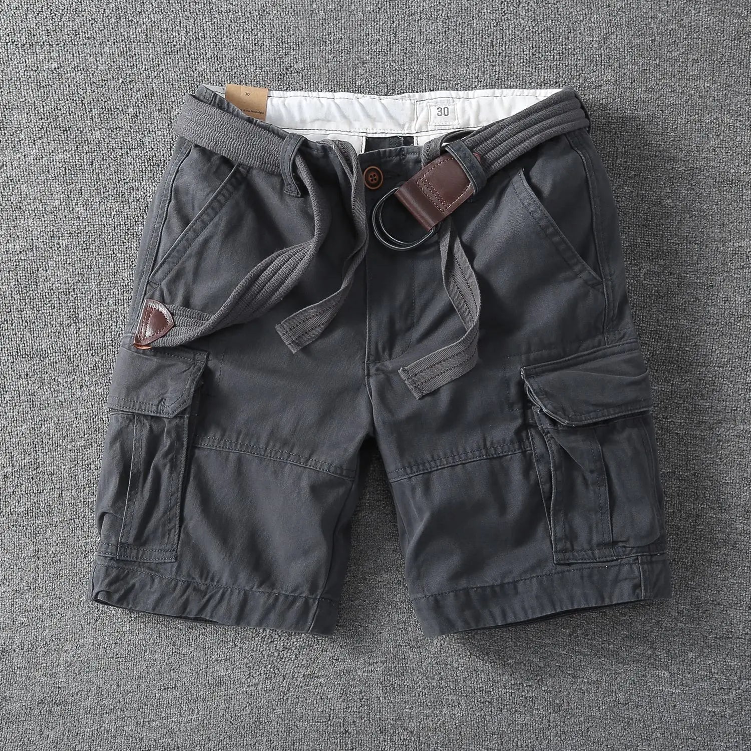 MANSSINO™ | Men's Cotton Cargo Shorts with Belt