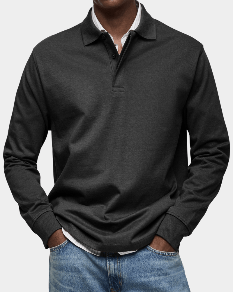 MANSSINO™ | Men's Long-Sleeve Cotton Polo